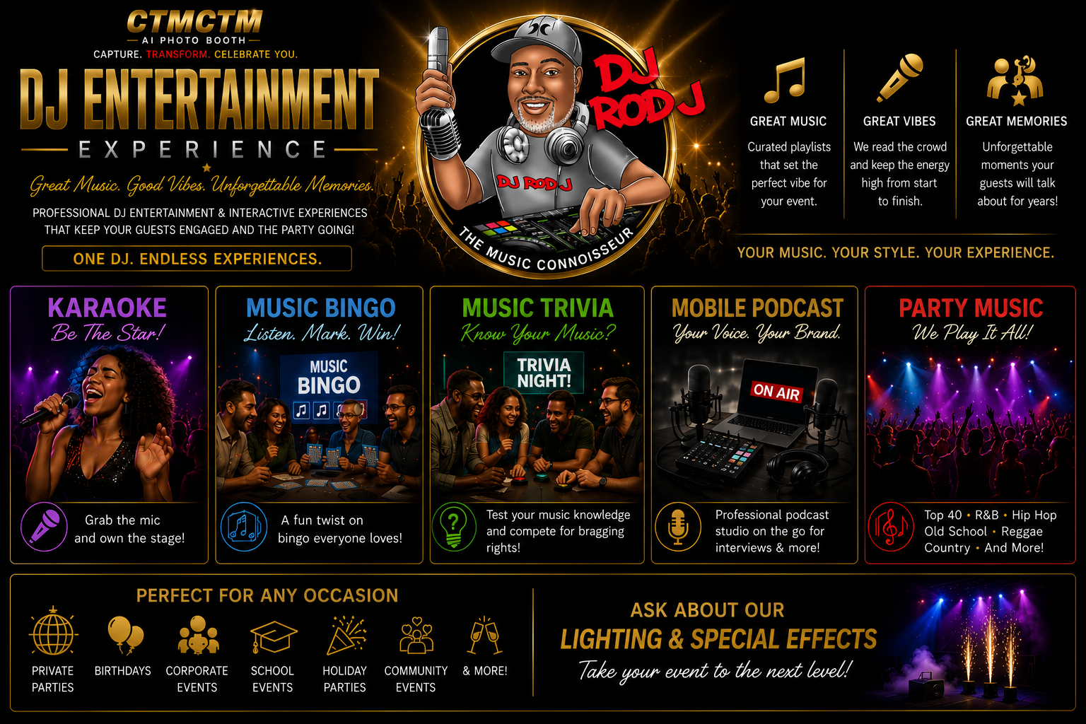 DJ, karaoke and interactive entertainment